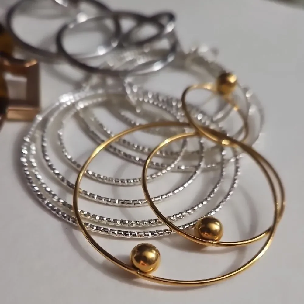 PAPARAZZI Gold and Silver Toned Hoops Lot